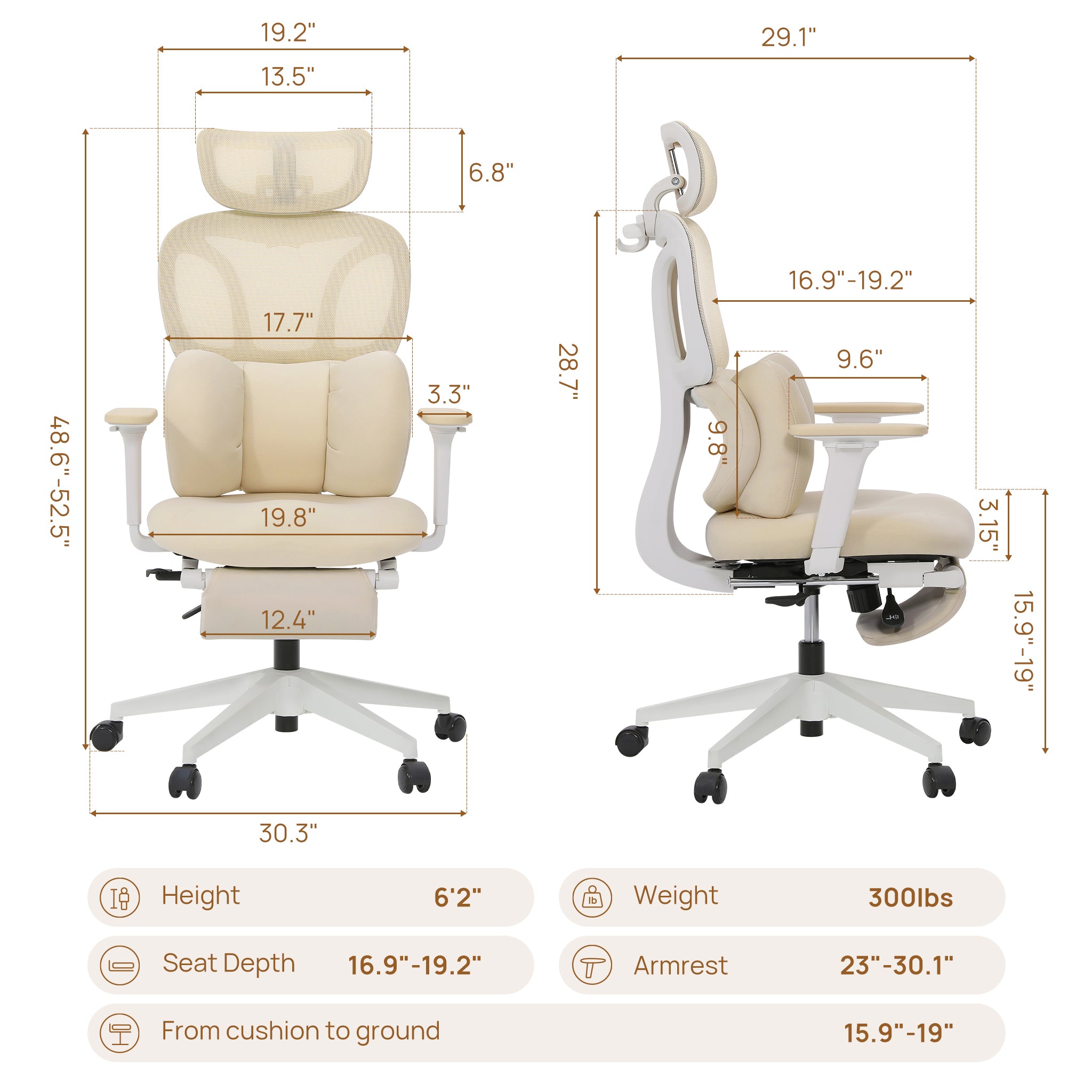 CabLady S1 Embrace Women Ergonomic Chair with Adaptive Lumbar Support