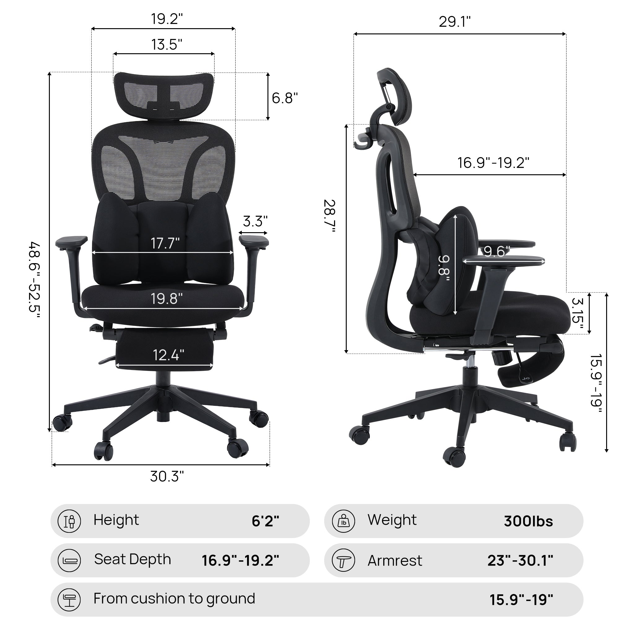 CabLady S1 Embrace Women Ergonomic Chair with Adaptive Lumbar Support