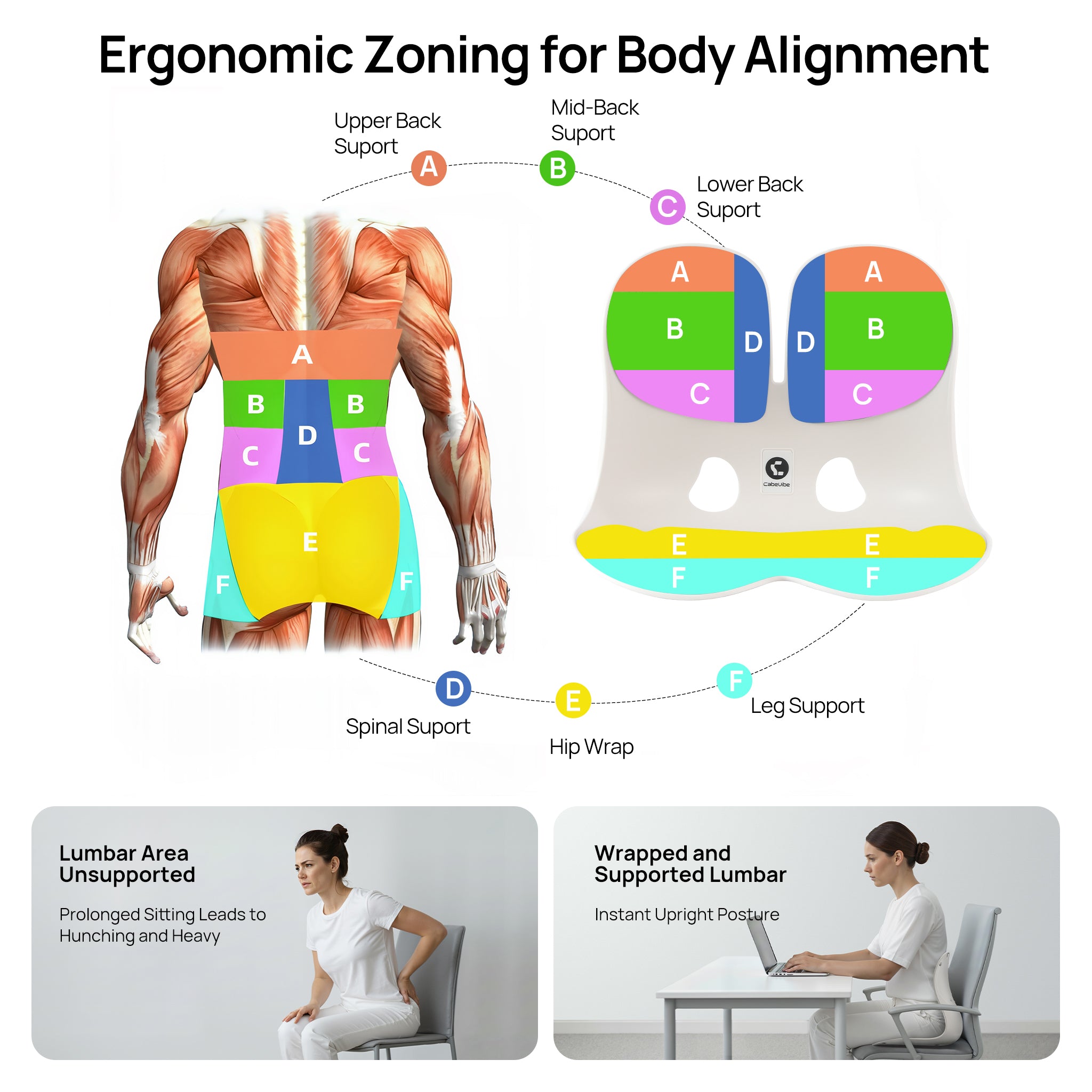CabSupport M5 Oversized Strong-Support Ergonomic Spineseat™