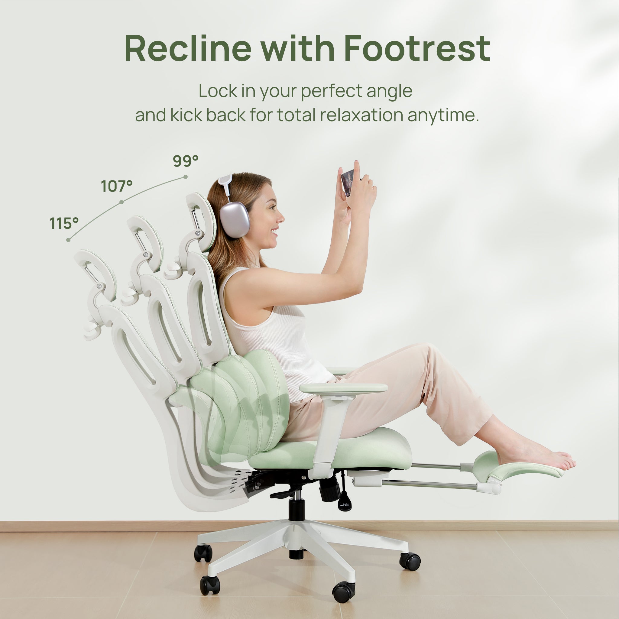 CabLady S1 Embrace Women Ergonomic Chair with Adaptive Lumbar Support