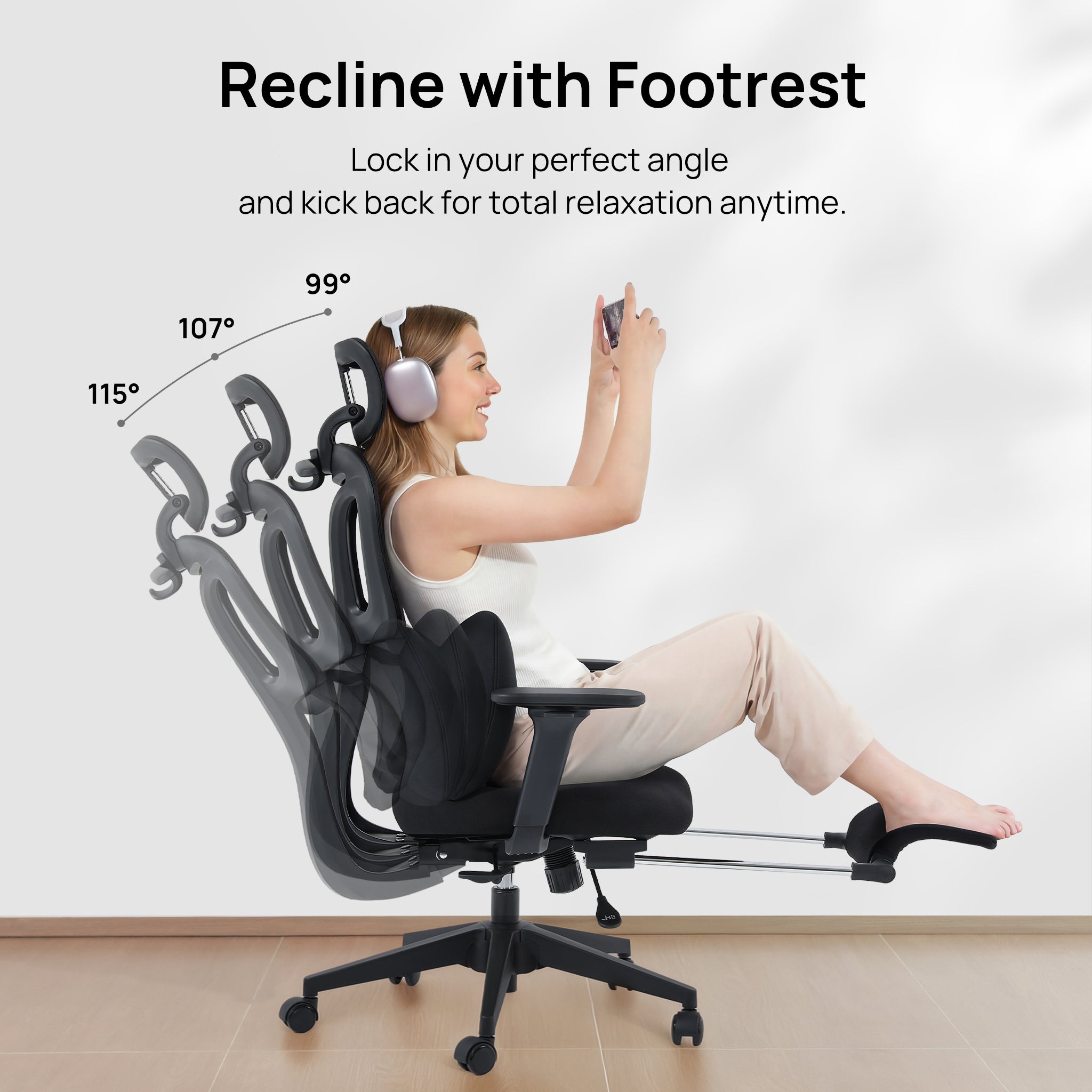 CabLady S1 Embrace Women Ergonomic Chair with Adaptive Lumbar Support