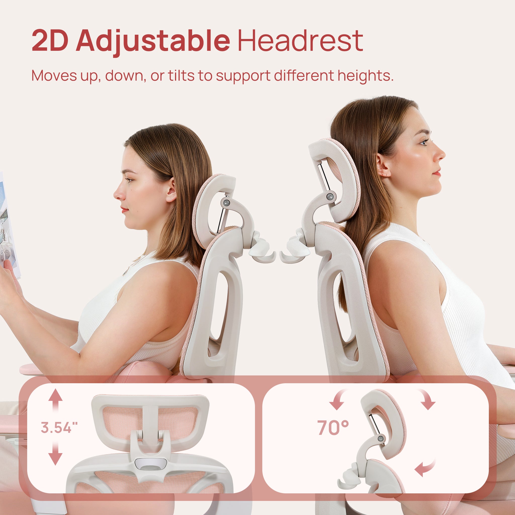 CabLady S1 Embrace Women Ergonomic Chair with Adaptive Lumbar Support