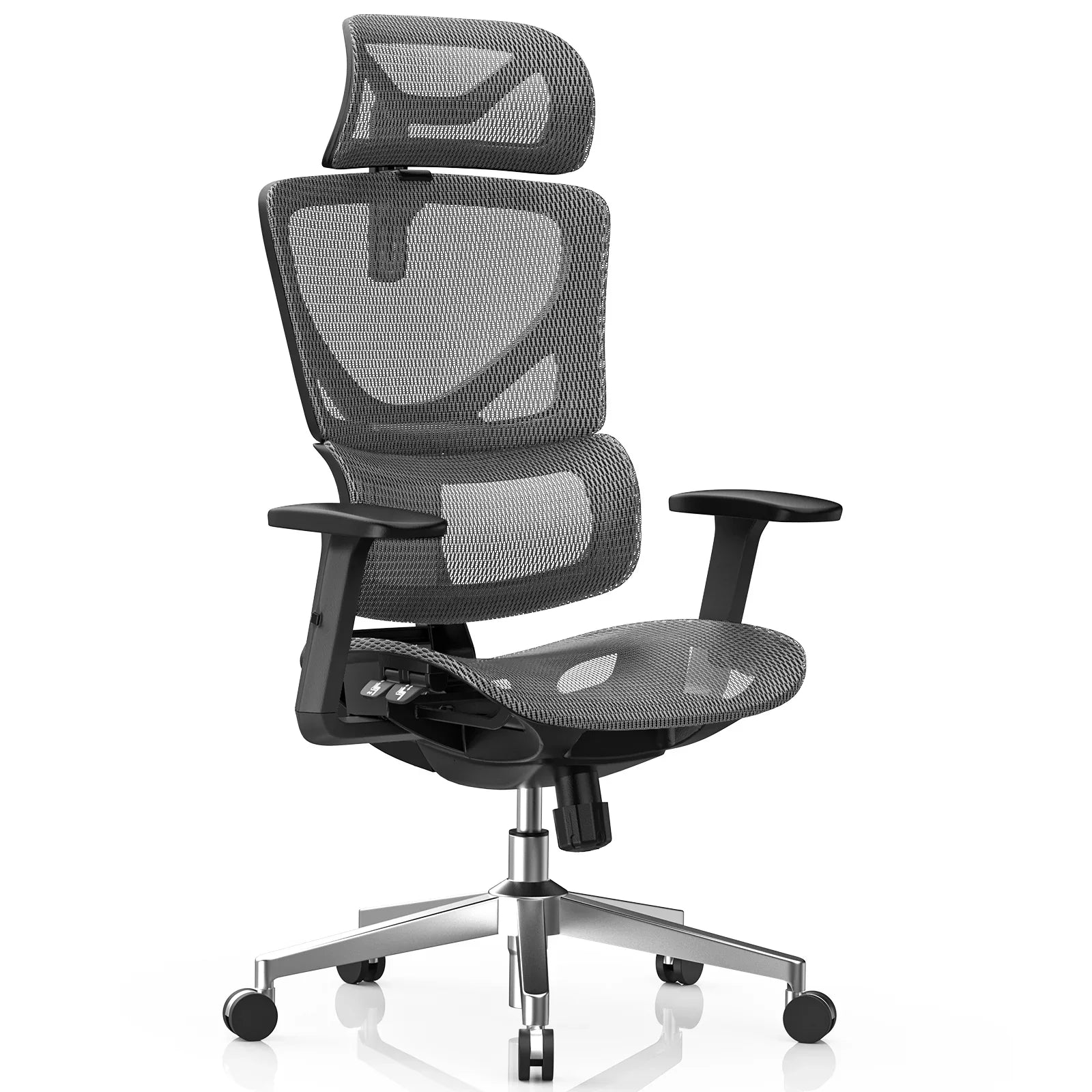 CabBase C1 Grey Mesh Ergonomic Chair