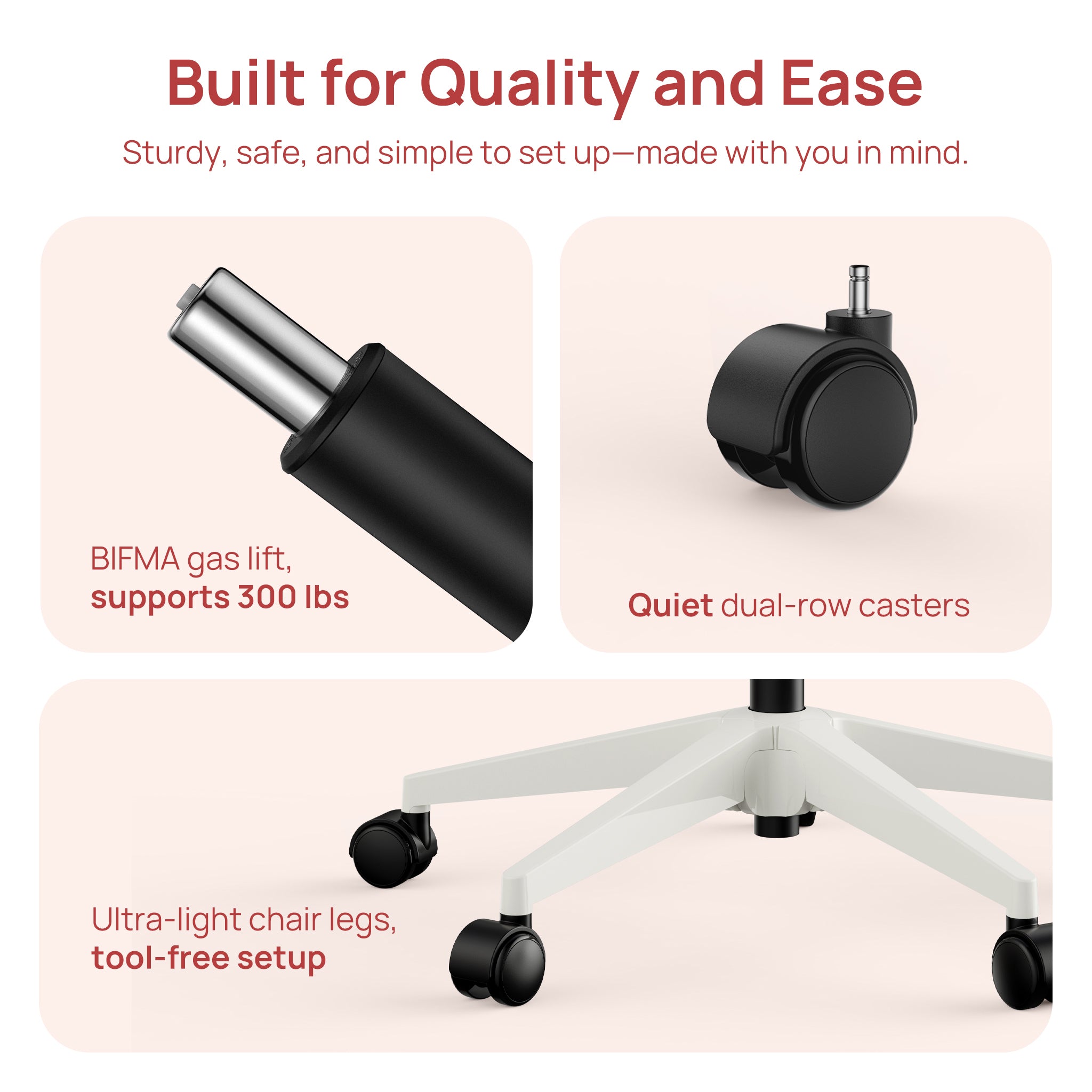 CabLady S1 Embrace Women Ergonomic Chair with Adaptive Lumbar Support