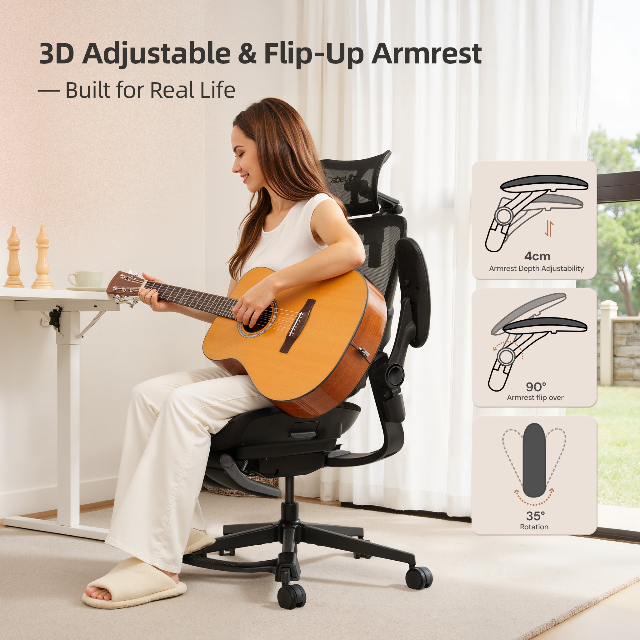 CabLady S2 Petite Ergonomic Office Chair (4'9"–5'11")