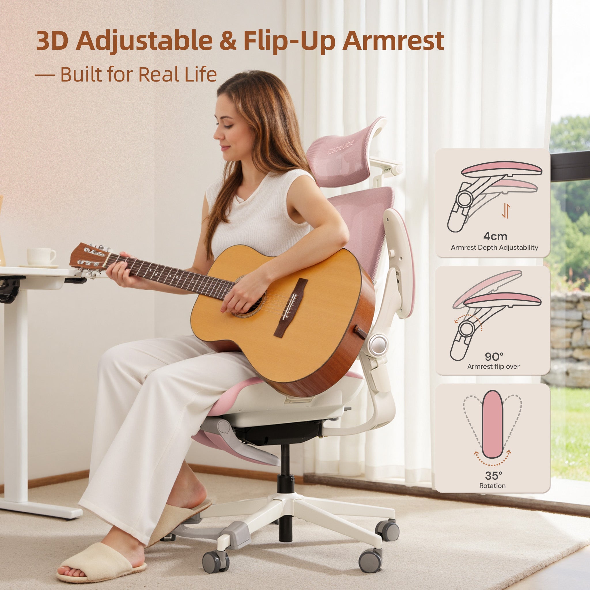CabLady S2 Petite Ergonomic Office Chair (4'9"–5'11")