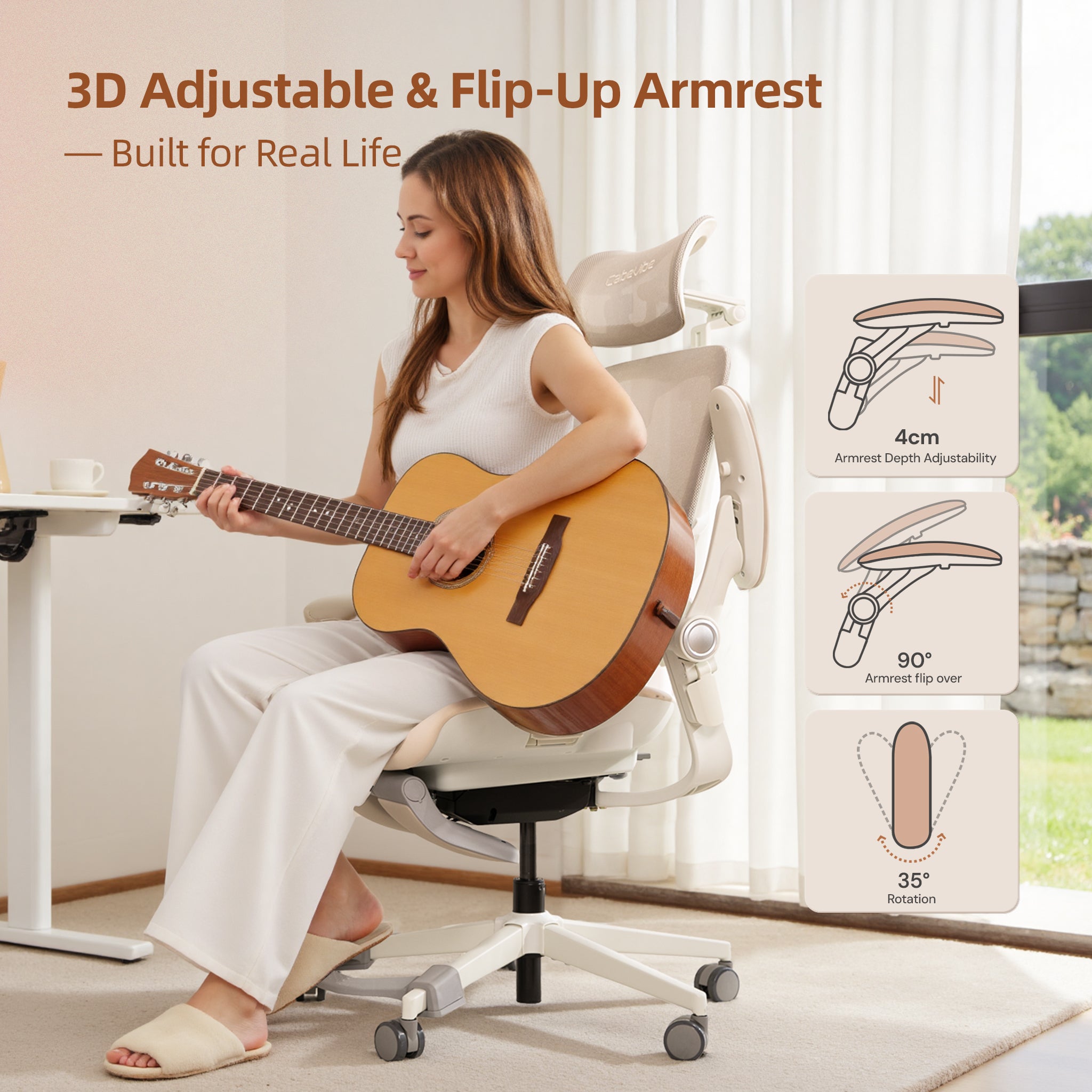CabLady S2 Petite Ergonomic Office Chair (4'9"–5'11")