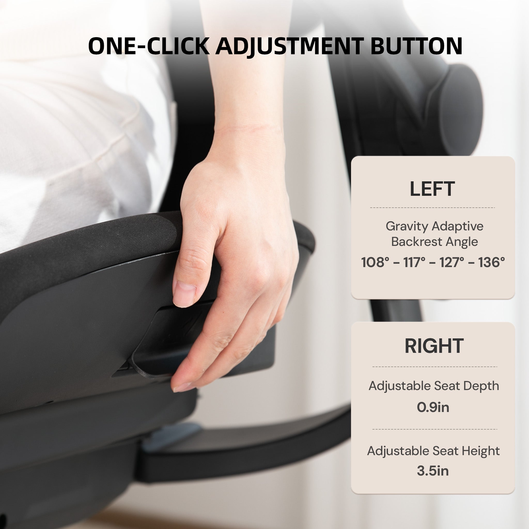 CabLady S2 Petite Ergonomic Office Chair (4'9"–5'11")