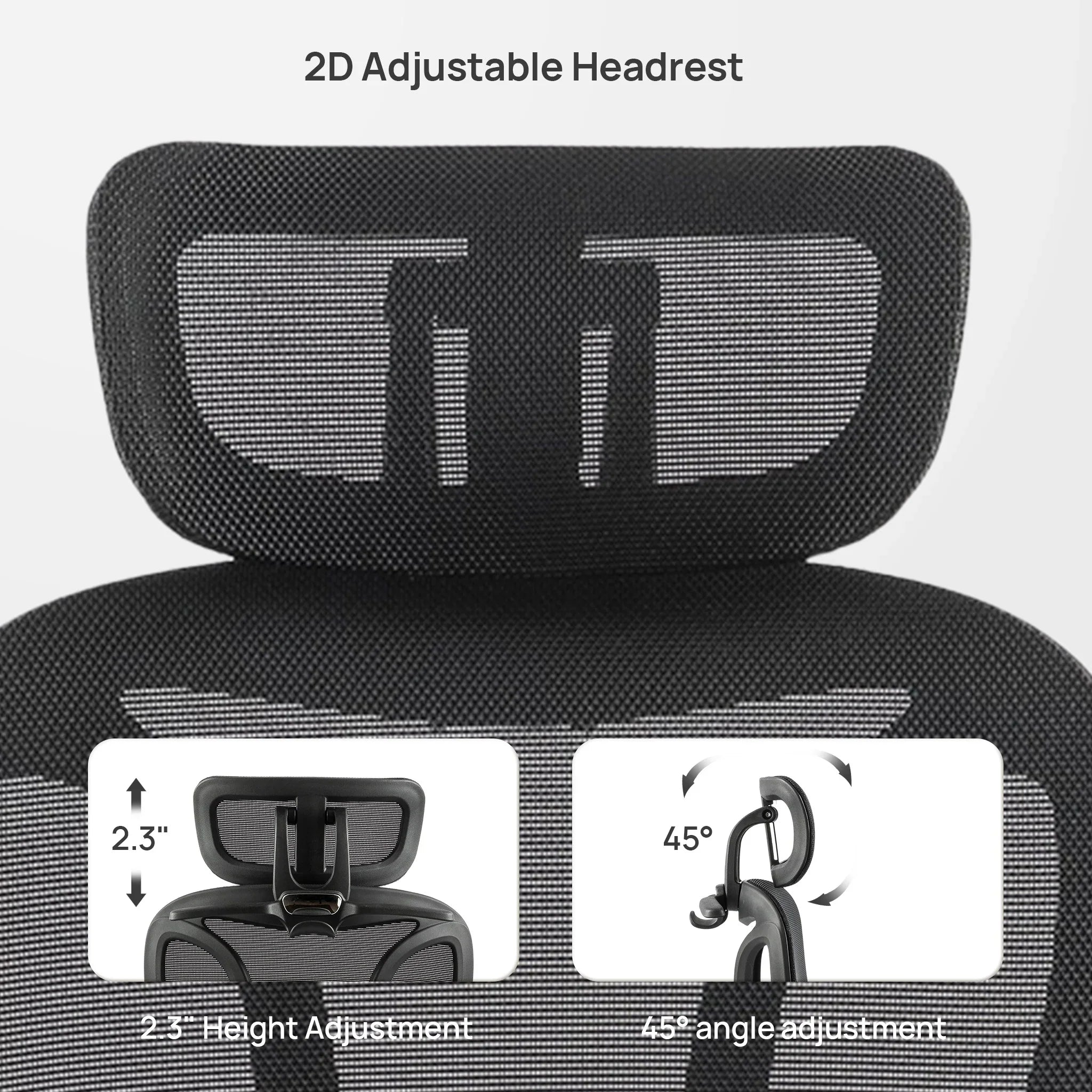 CabeVibe CabLady S1 Black Women's Ergonomic Chair with Adjustable Headrest