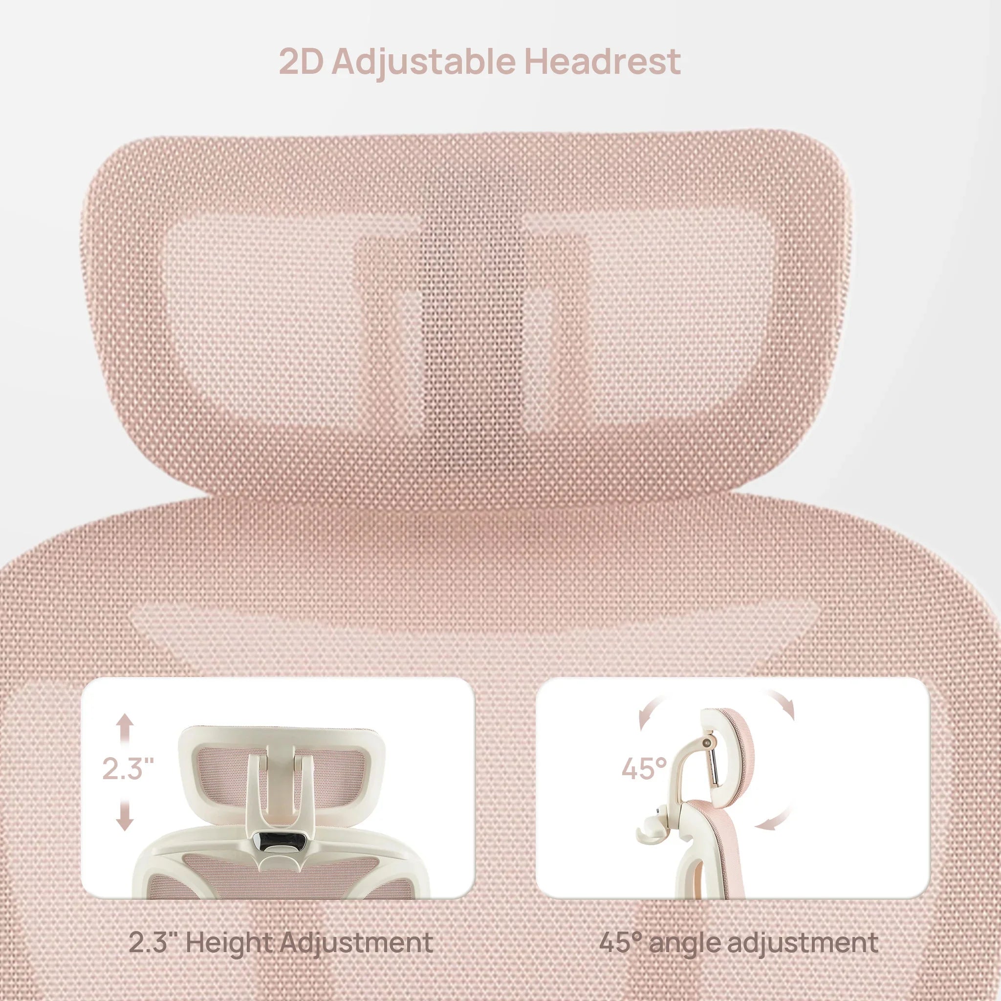 CabeVibe CabLady S1 Pink Women's Ergonomic Chair with Adjustable Headrest
