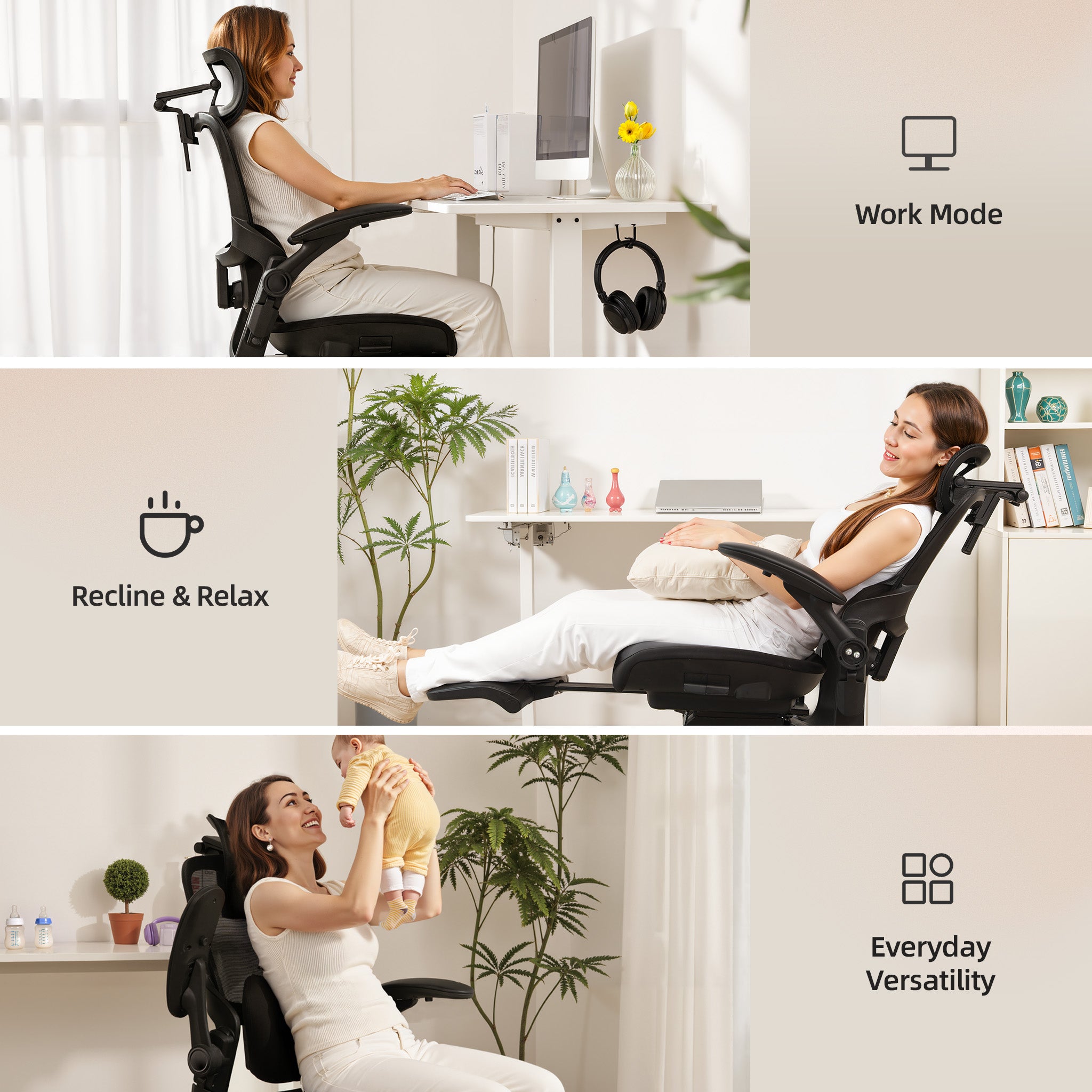 CabLady S2 Petite Ergonomic Office Chair (4'9"–5'11")