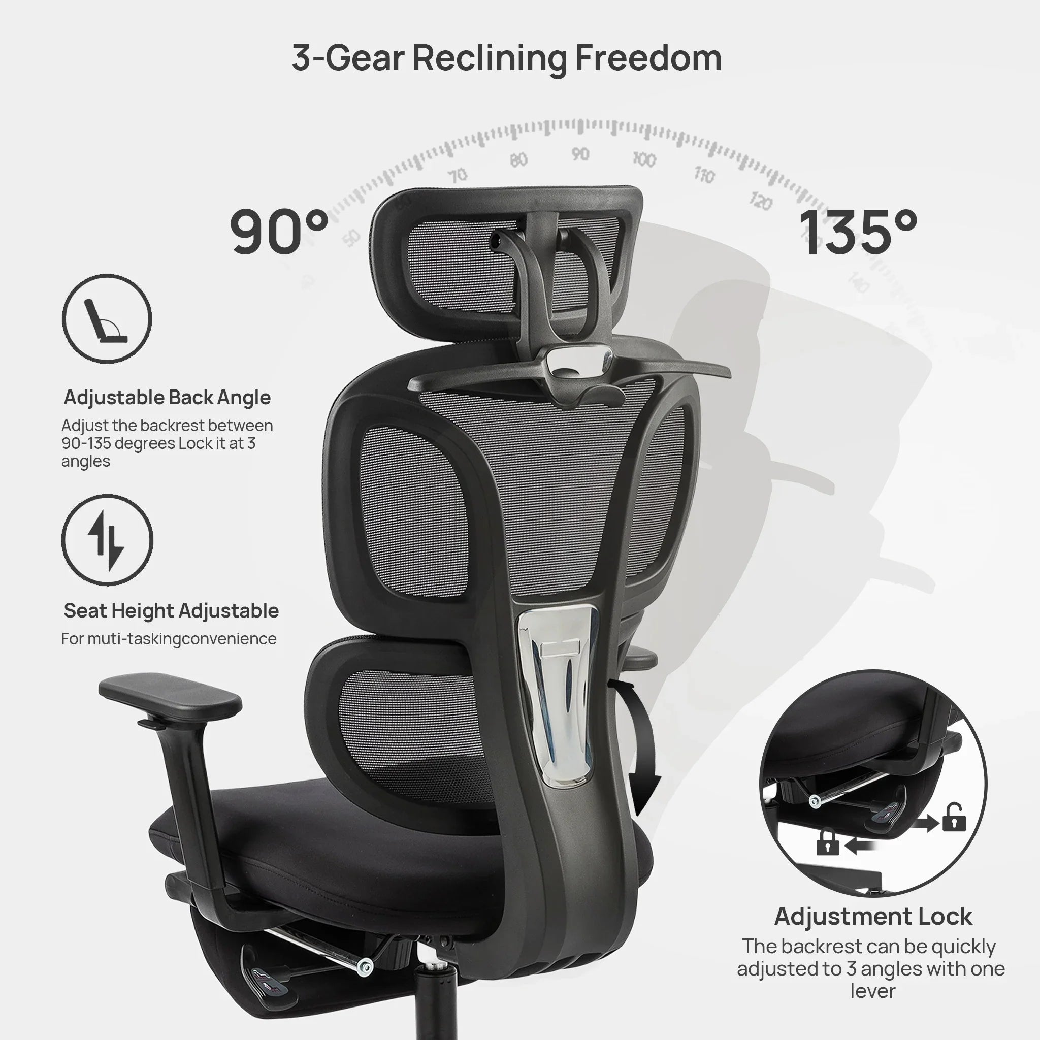 CabeVibe CabLady S1 Black Women's Ergonomic Chair