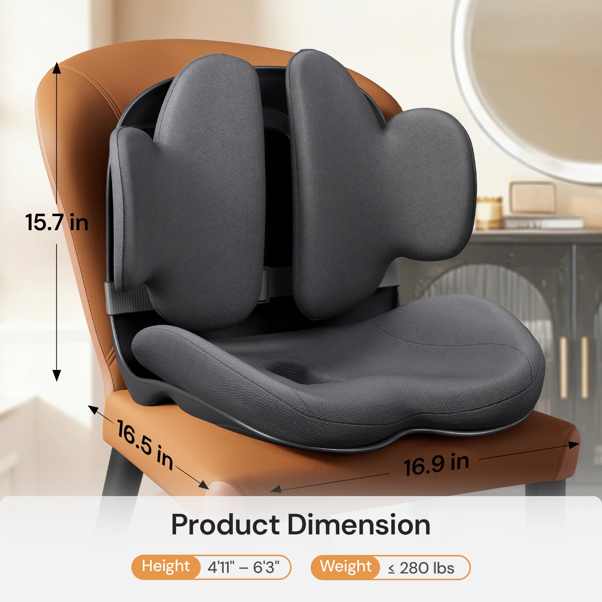 CabSupport M3 Ergonomic Dynamic Lumbar Support Spineseat™