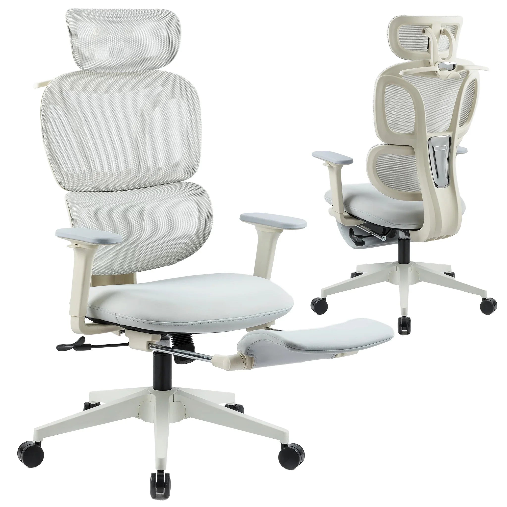 CabeVibe CabLady S1 Light Grey Mesh Ergonomic Chair
