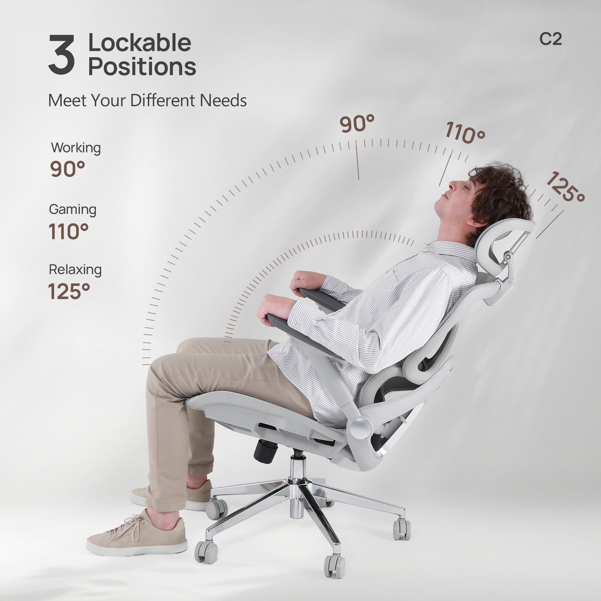 CabeVibe C2 3-position tilt function