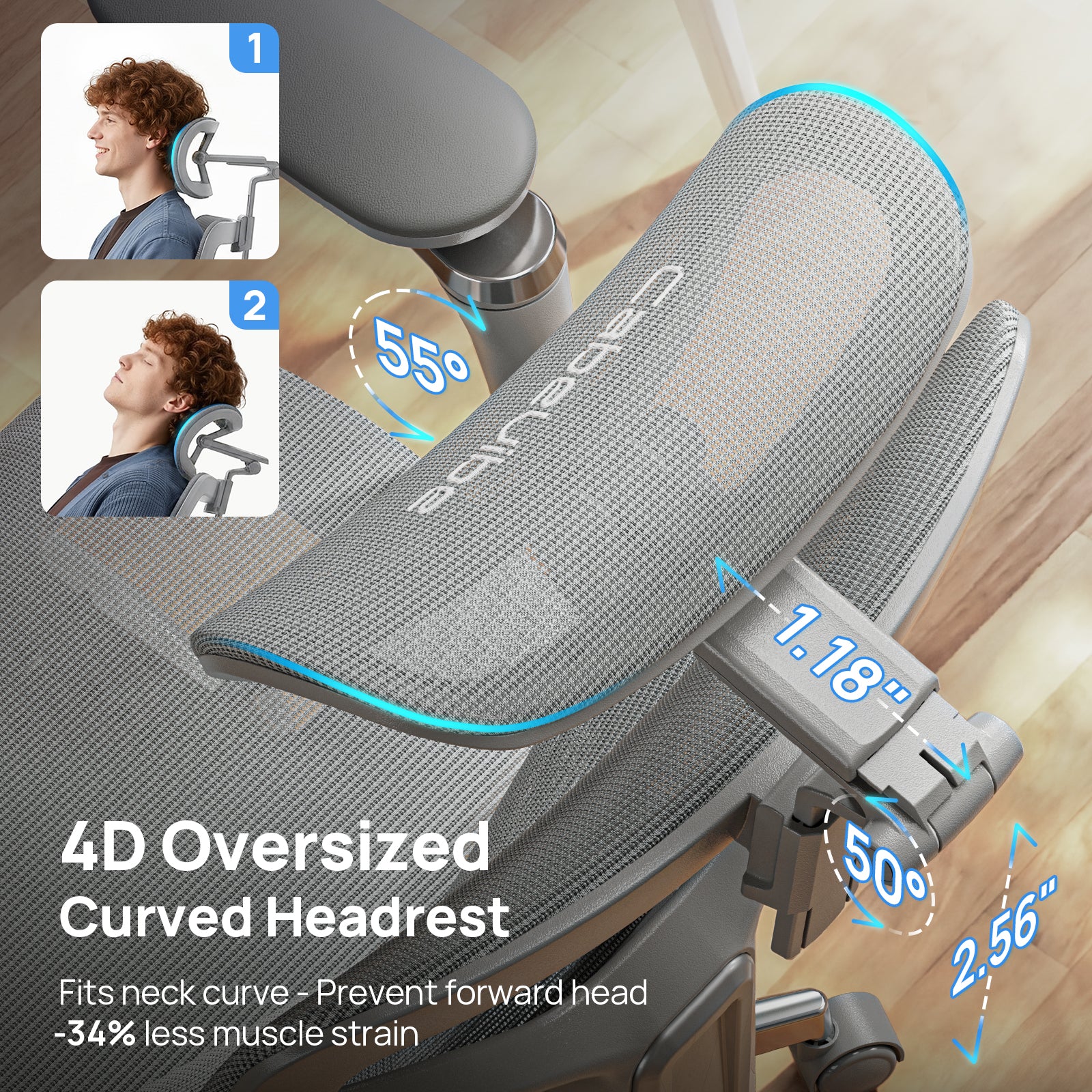 CabBase C3 Dual Lumbar Ergonomic Office Chair