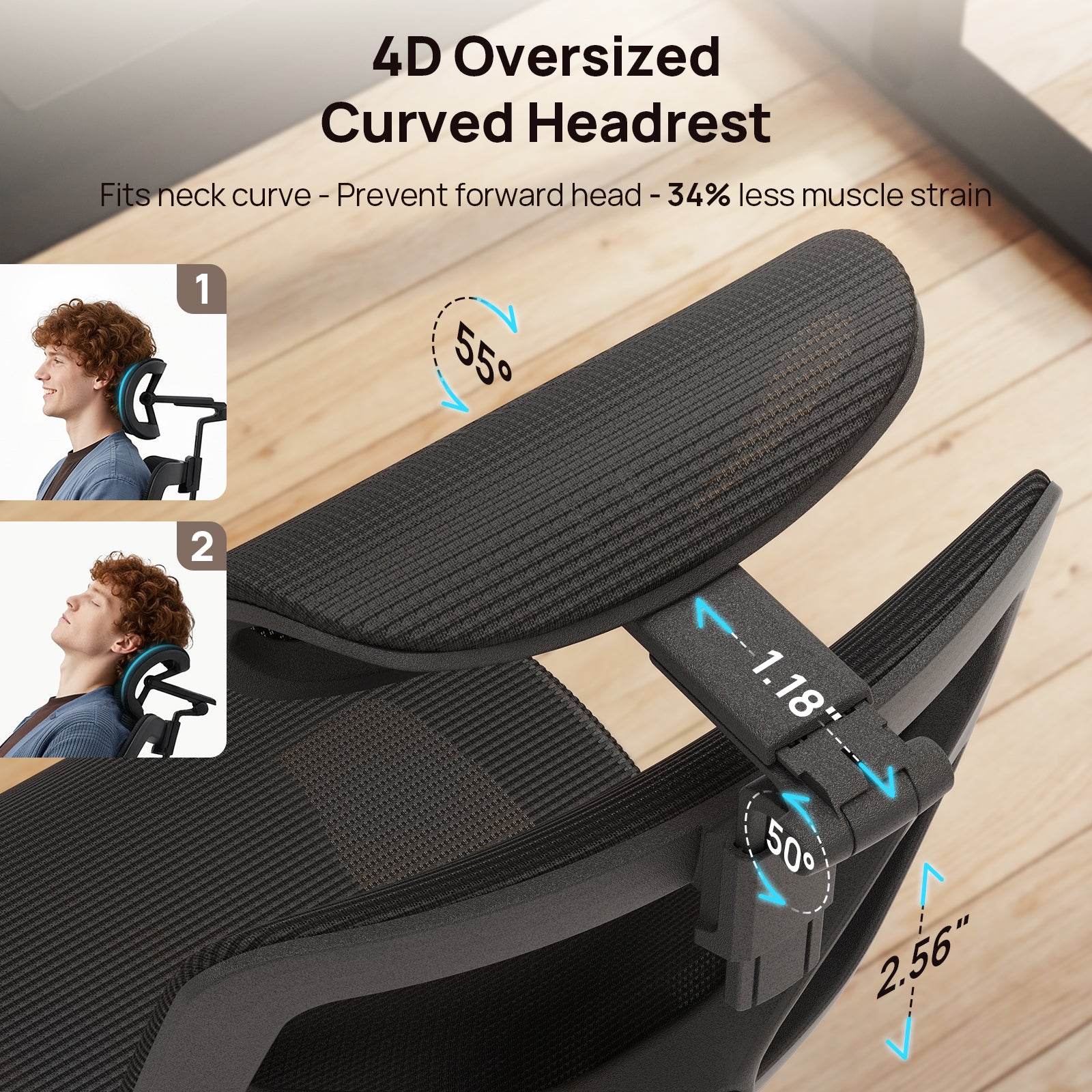 CabBase C3 Dual Lumbar Ergonomic Office Chair