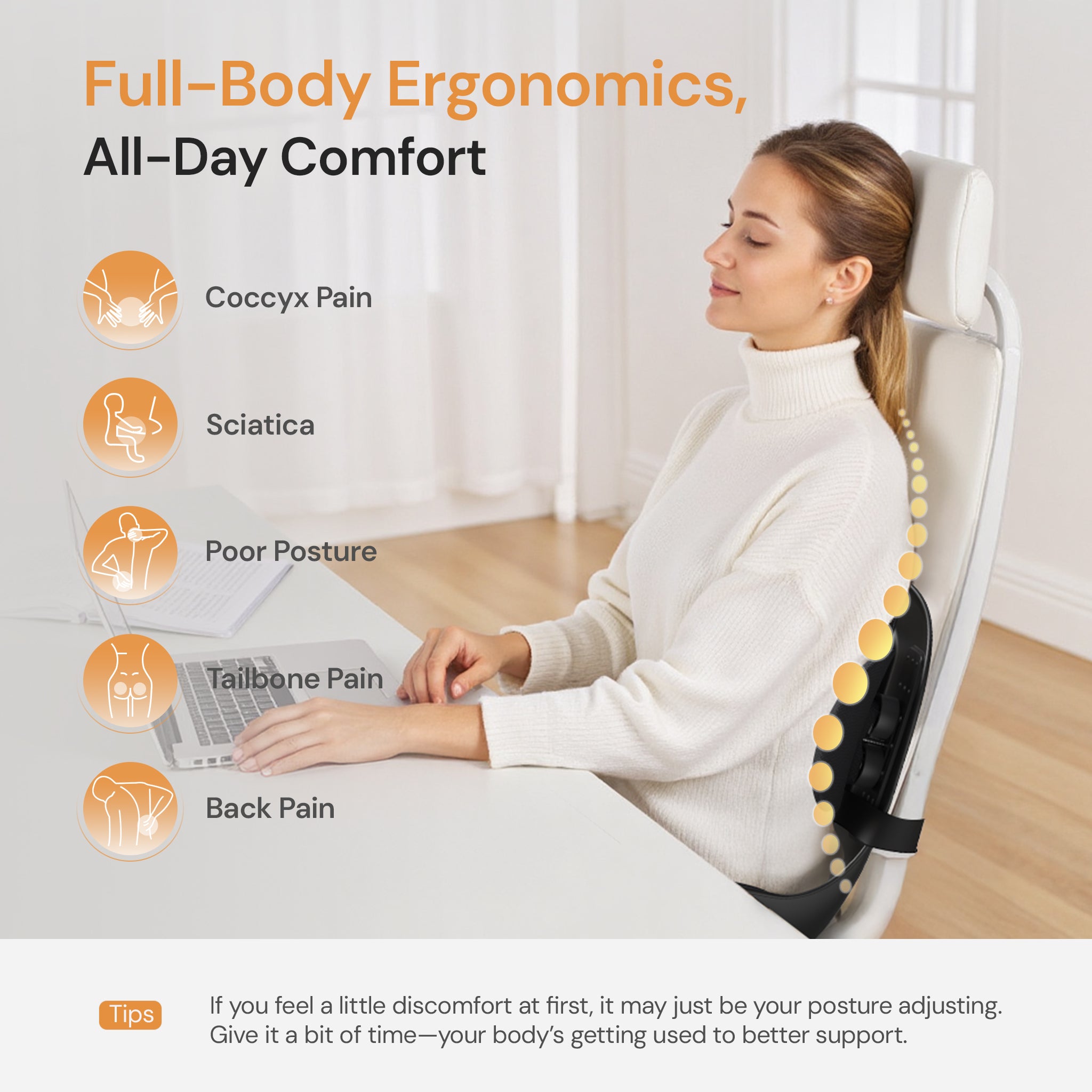 CabSupport M3 Ergonomic Dynamic Lumbar Support Spineseat™