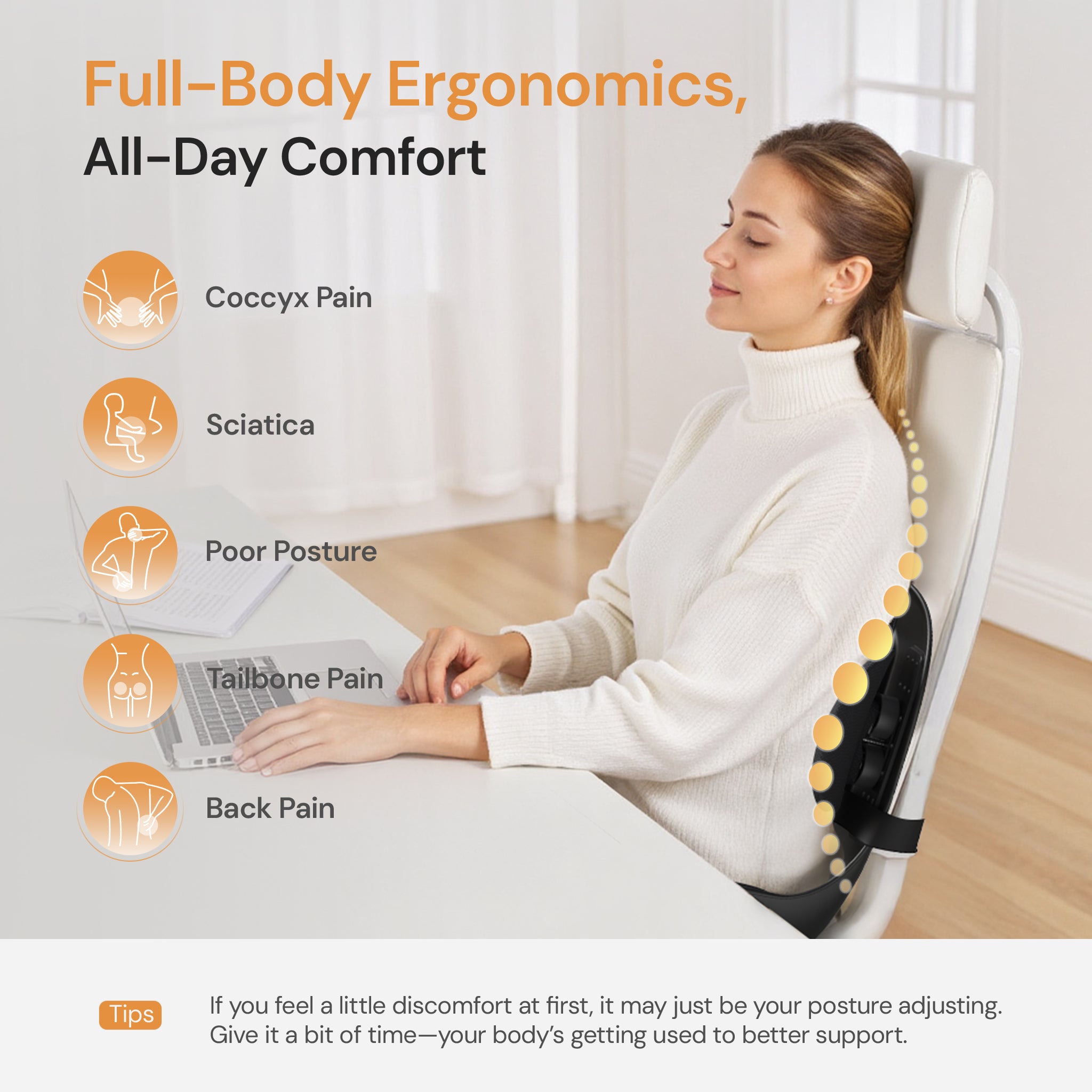 CabSupport M3 Ergonomic Dynamic Lumbar Support Spineseat™