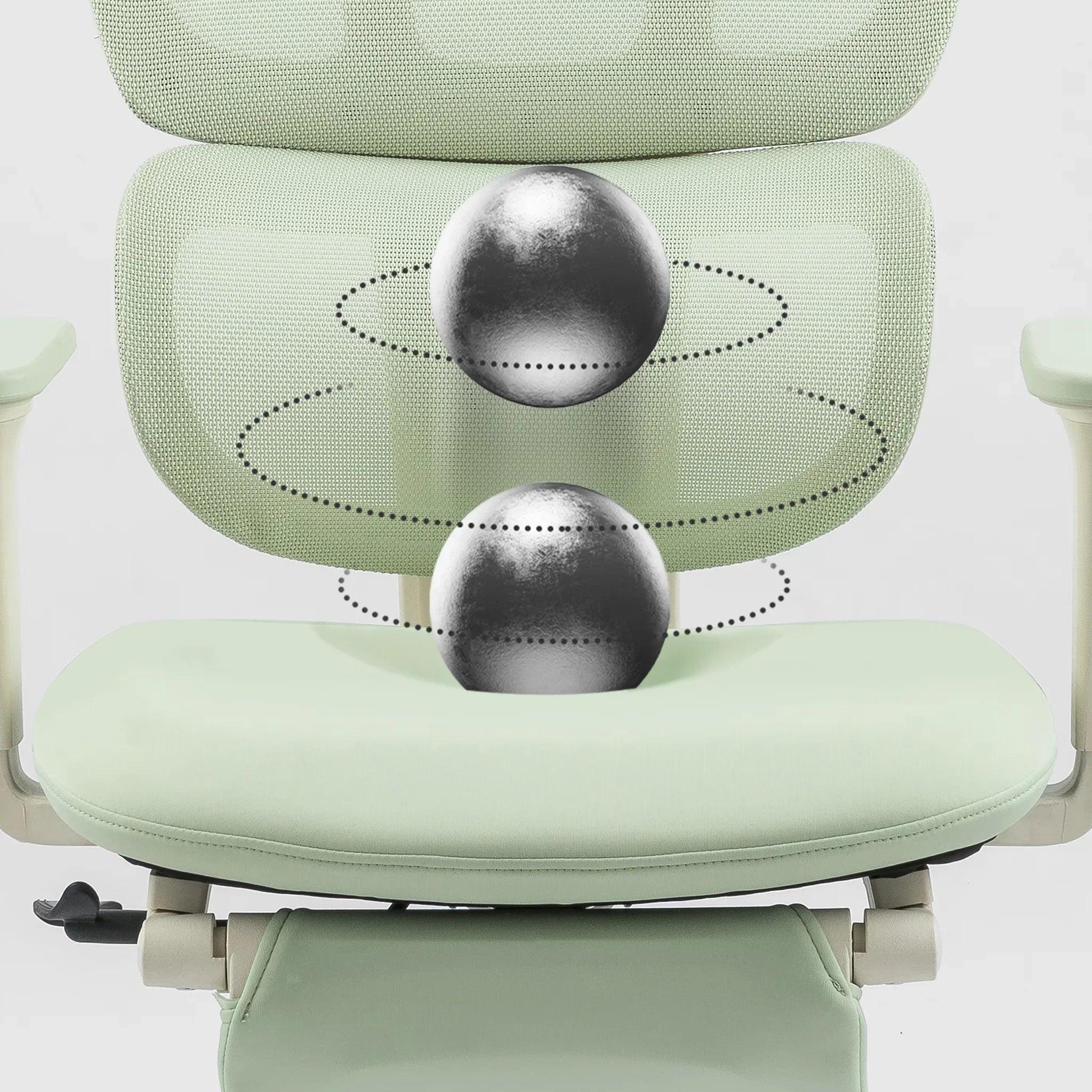 CabeVibe CabLady S1 green female ergonomic chair with high-density foam seat cushion
