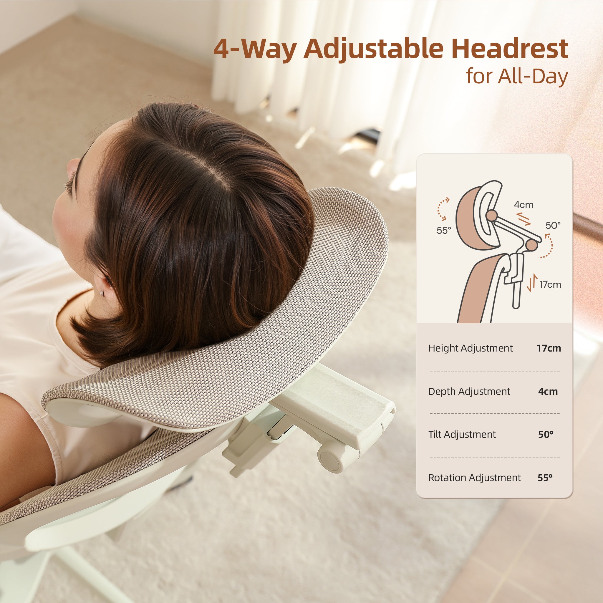 CabLady S2 Petite Ergonomic Office Chair (4'9"–5'11")