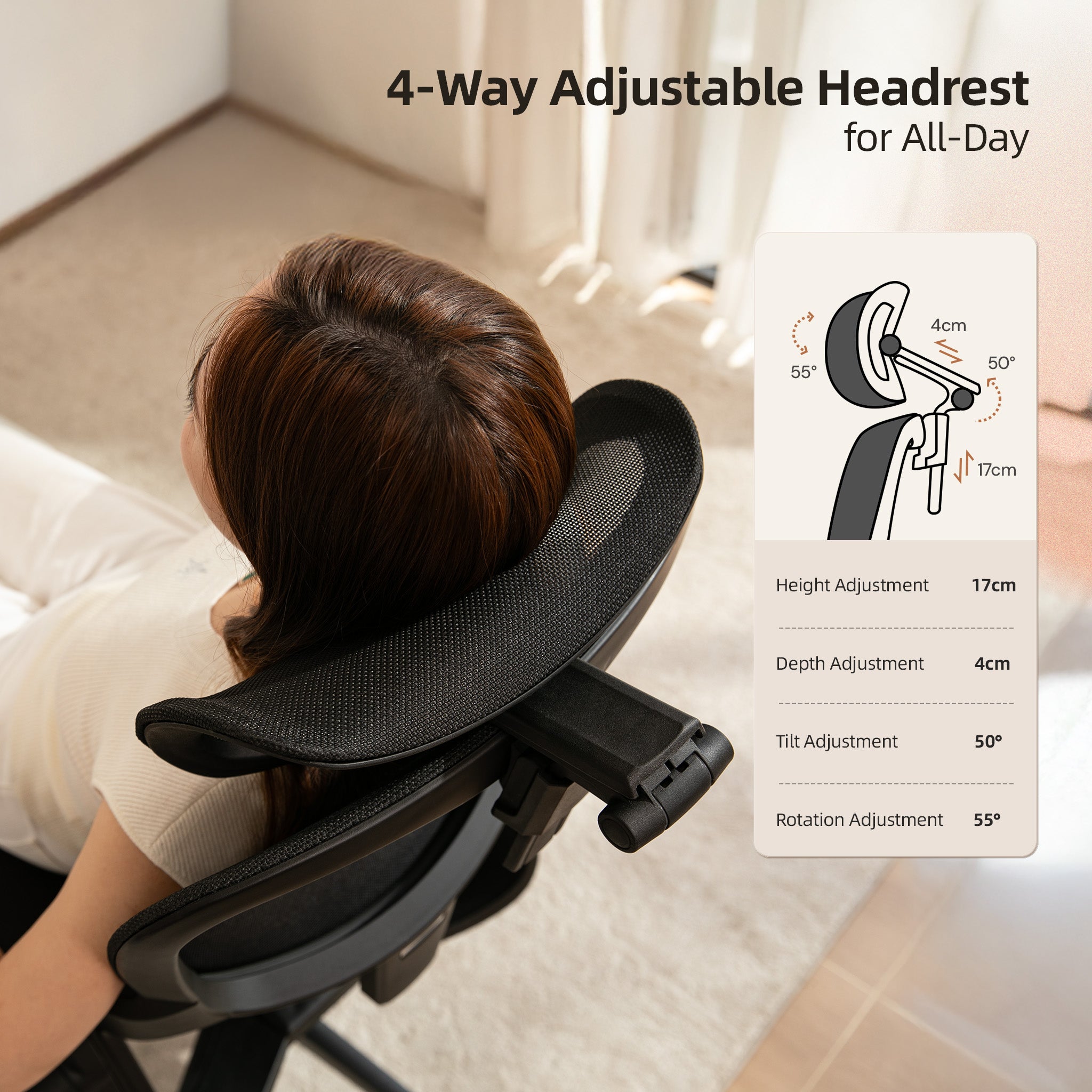CabLady S2 Petite Ergonomic Office Chair (4'9"–5'11")