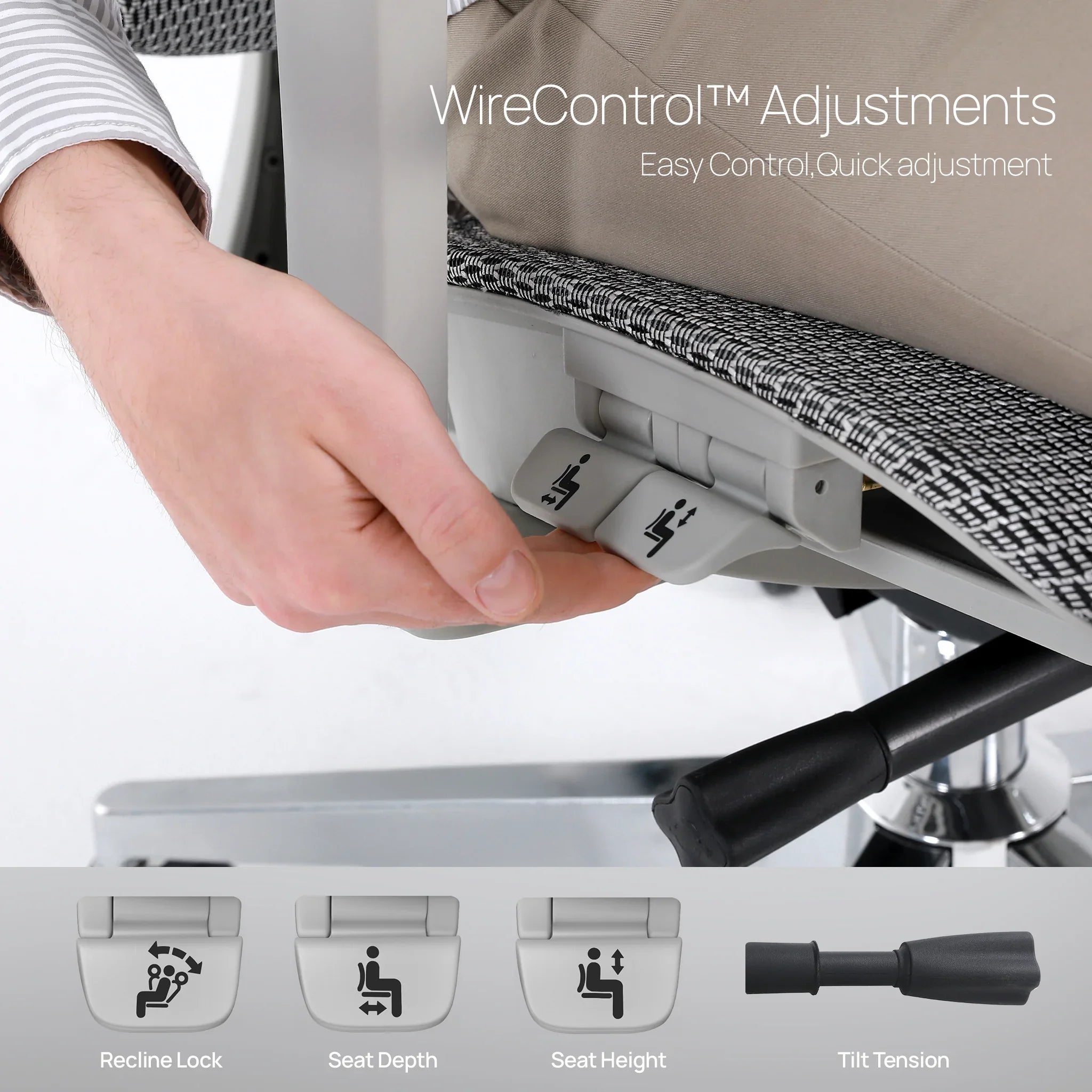 CabBase C1 Pro WireControl™ Mesh Ergonomic Office Chair