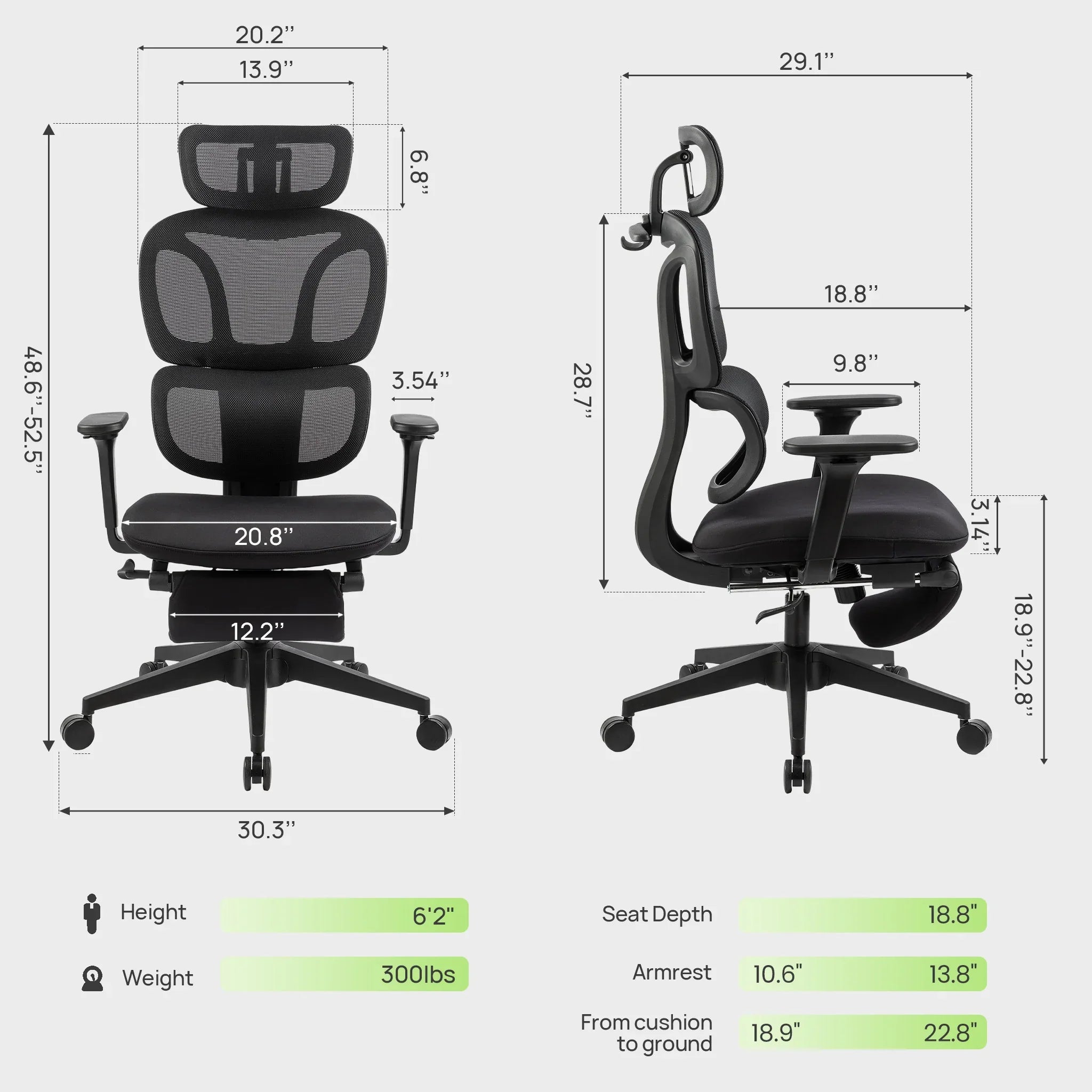 CabLady S1 Extend Ergonomic Office Chair