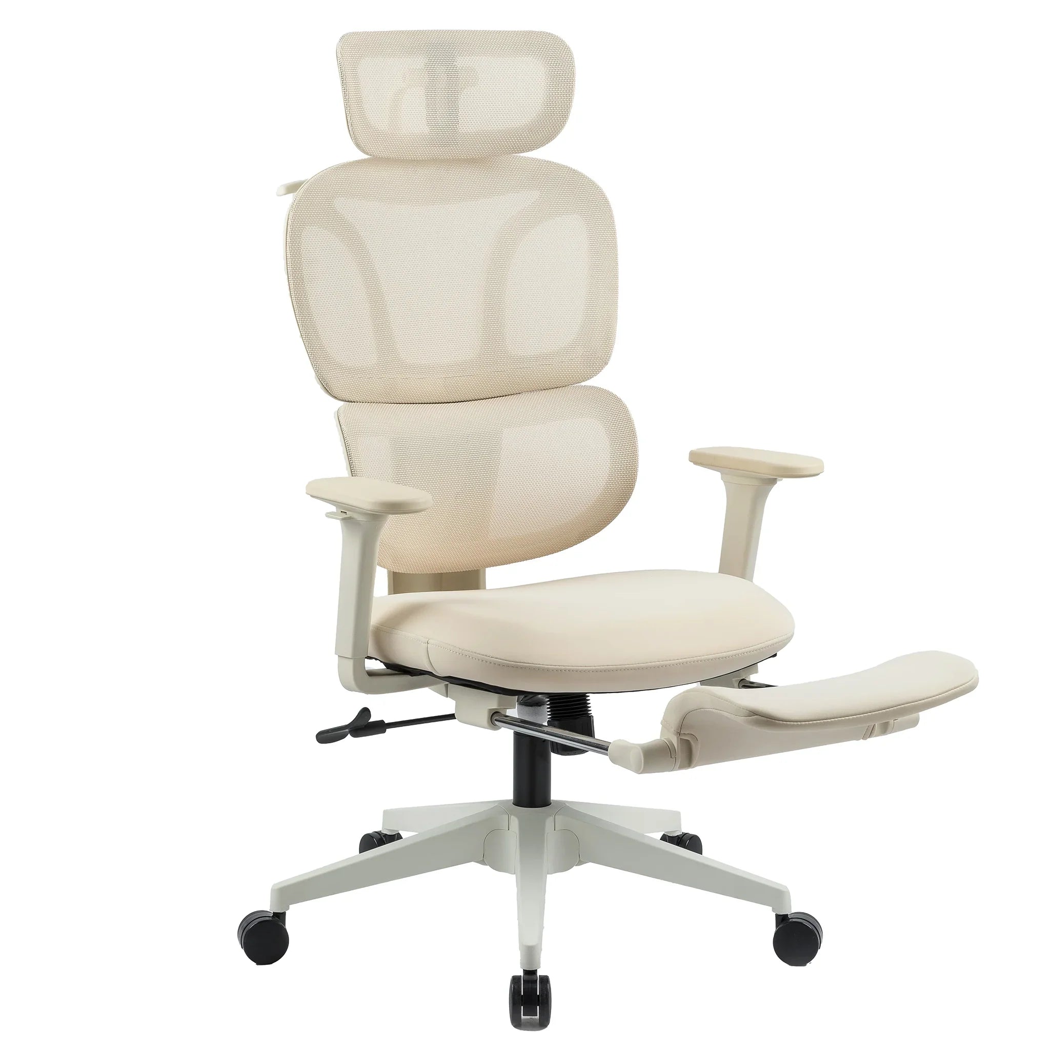 CabeVibe CabLady S1 Cream Mesh Ergonomic Chair