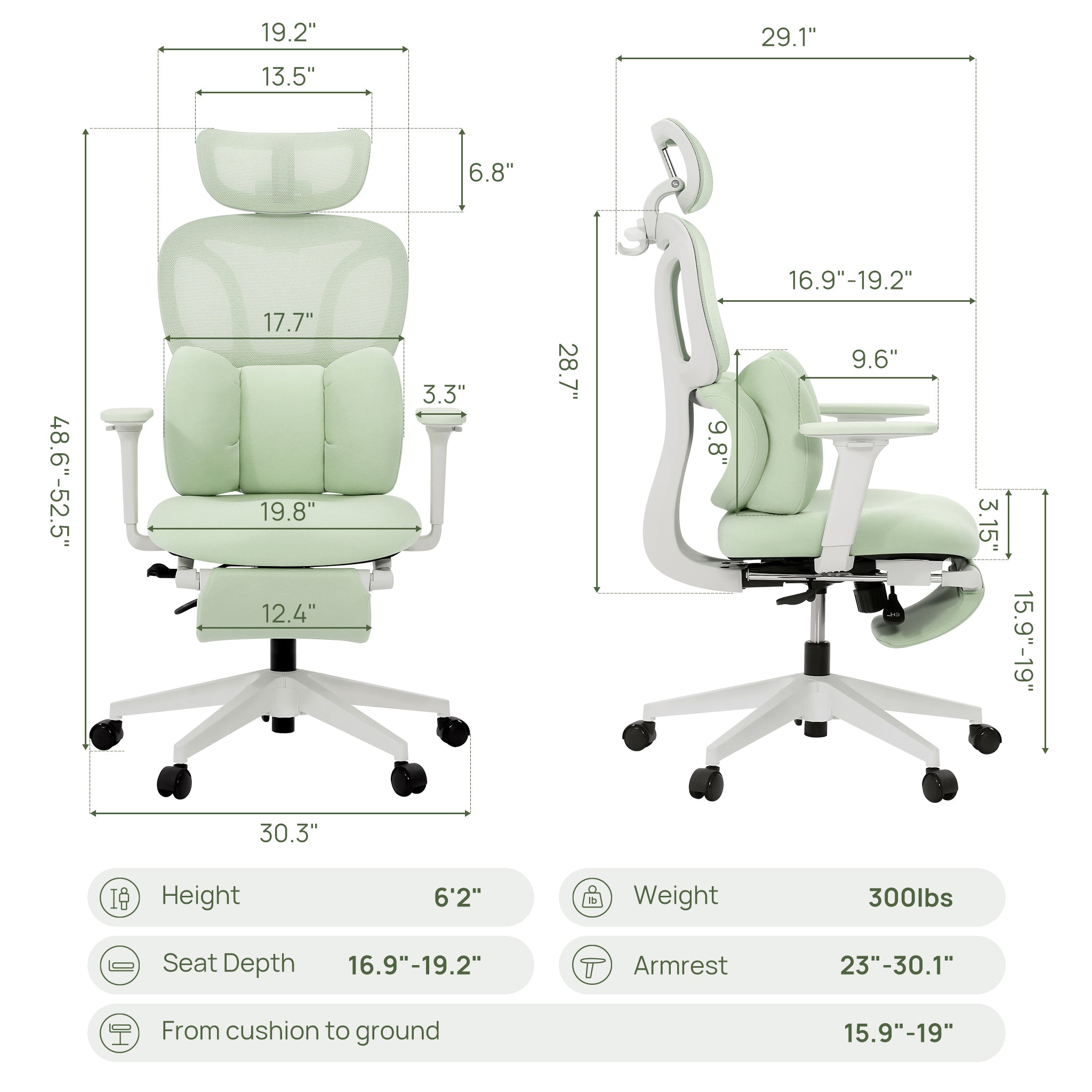CabLady S1 Embrace Women Ergonomic Chair with Adaptive Lumbar Support