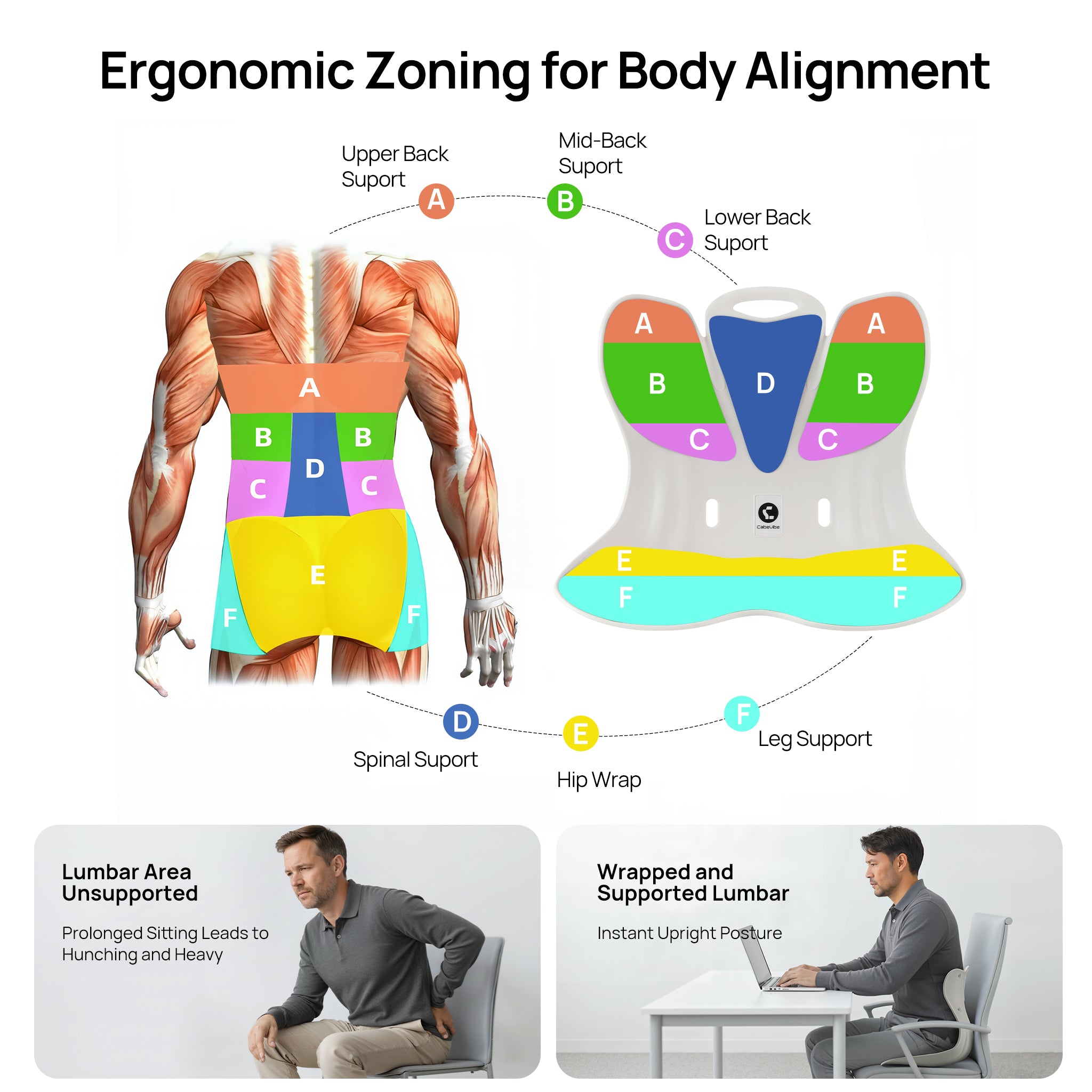CabSupport M5 Oversized Strong-Support Ergonomic Spineseat™