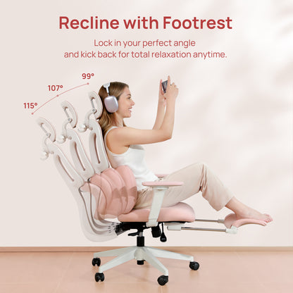 CabLady S1 Embrace Women Ergonomic Chair with Adaptive Lumbar Support