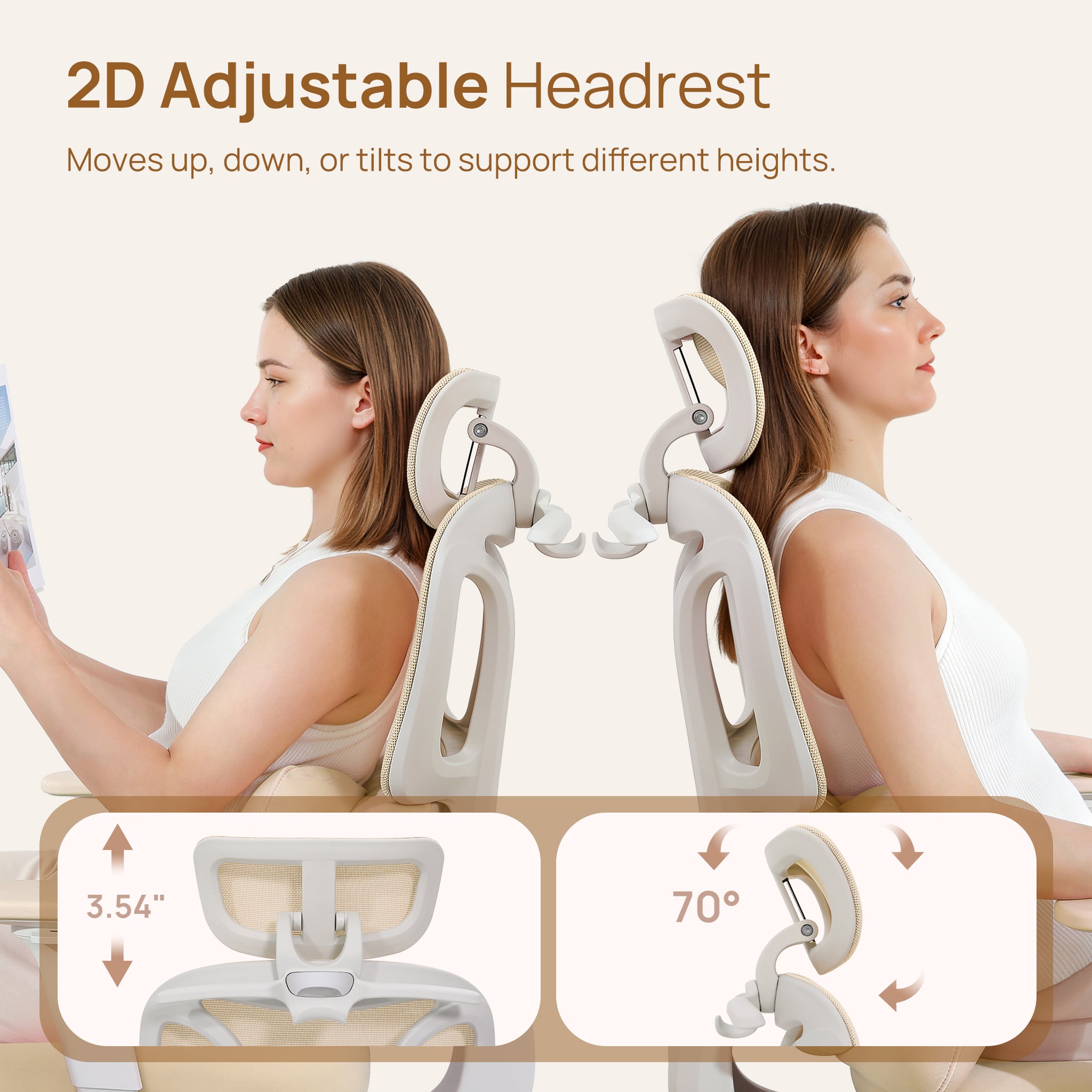 CabLady S1 Embrace Women Ergonomic Chair with Adaptive Lumbar Support