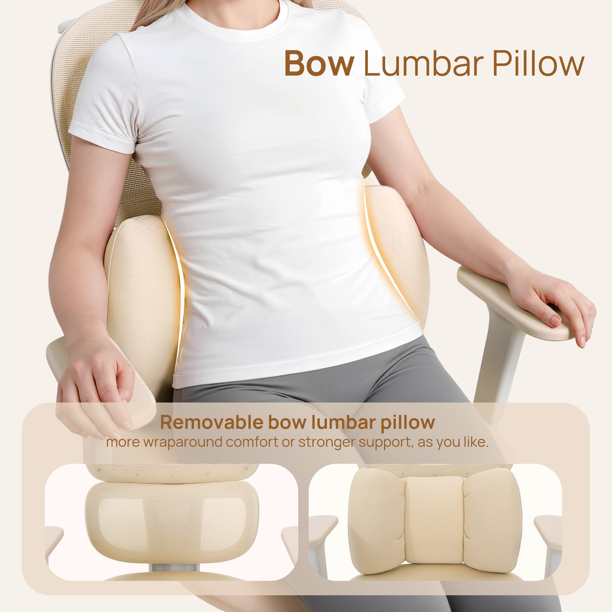 CabLady S1 Embrace Women Ergonomic Chair with Adaptive Lumbar Support