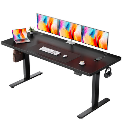 CabDesk D71 Height-Adjustable Standing Desk for Home Office (71"W×30"D)