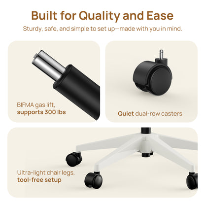 CabLady S1 Embrace Women Ergonomic Chair with Adaptive Lumbar Support