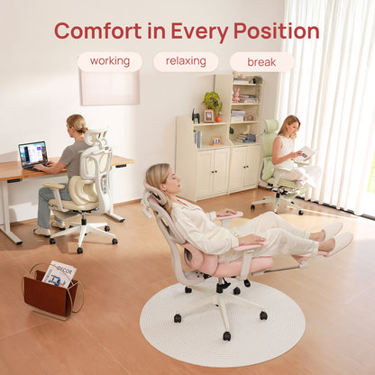 CabLady S1 Embrace Women Ergonomic Chair with Adaptive Lumbar Support
