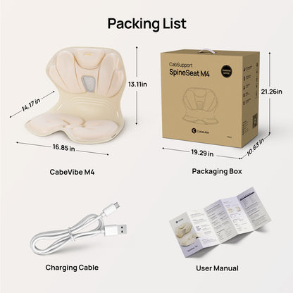 CabSupport M4 Portable Heated-Massage Ergonomic Spineseat™