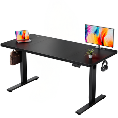 CabDesk D63 Height-Adjustable Standing Desk for Home Office (63"W×30"D)