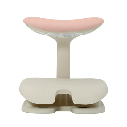Cream Adjustable Under-Desk Footrest angled view showing contoured footrest and rocking base 