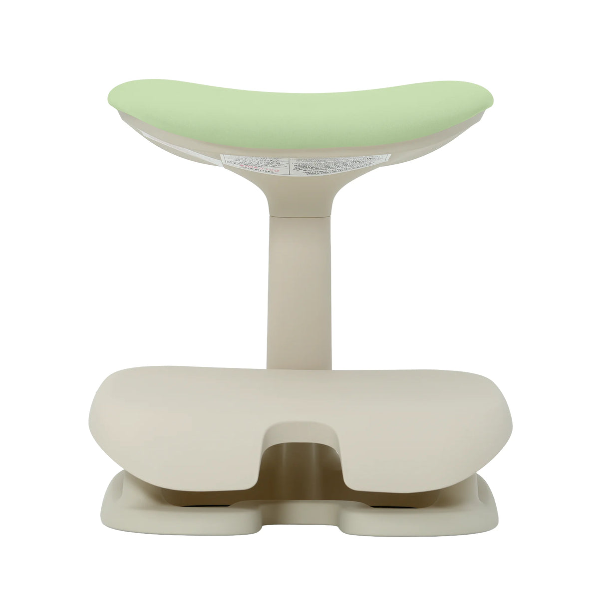 Cream Adjustable Under-Desk Footrest angled view showing contoured footrest and rocking base 