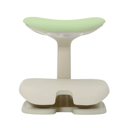 Cream Adjustable Under-Desk Footrest angled view showing contoured footrest and rocking base 