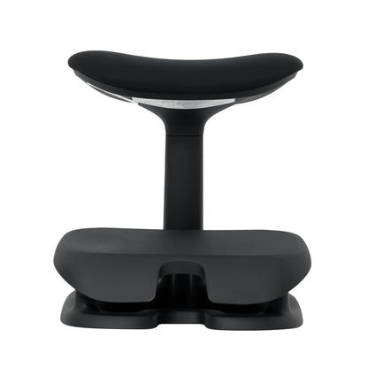 Cream Adjustable Under-Desk Footrest angled view showing contoured footrest and rocking base 
