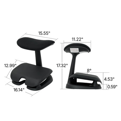 Cream Adjustable Under-Desk Footrest angled view showing contoured footrest and rocking base 